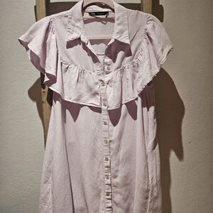 Zara Light Lavender Ruffled Women's Dress